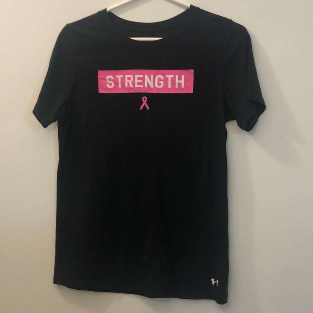 STRENGTH T Shirt - Breast Cancer Power in Pink SM
